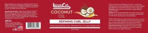 Vista 2 de Aceite de coco Defining Curl Jalea, 16 oz para hidratar, define rizos, elimina el encrespamiento, proporciona sujeción flexible