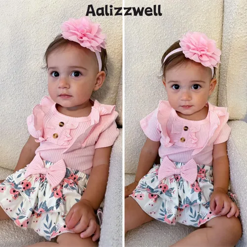 Vista 2 de Aalizzwell Traje de verano para bebés recién nacidos