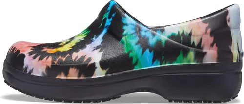 Vista 11 de Crocs Zuecos Neria Pro II para mujer, zapatos de trabajo antideslizantes, Negro