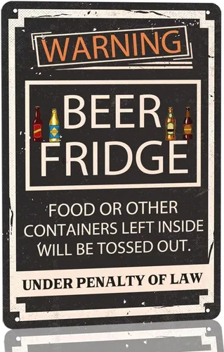 Vista 16 de Letrero de metal vintage con texto en inglés «My Happy Place Bar Open To Good Times & Good Friends», letreros divertidos de cerveza para el hogar