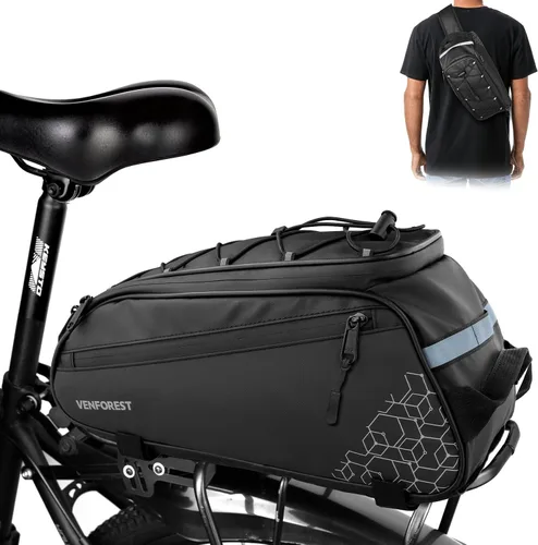 Vista 9 de Bolsa Trasera para Bicicleta, Bolsa de Maletero de Bicicleta de 20L PVC Impermeable para Bicicletas de Carretera y de Montaña, Bolsa Multifuncional
