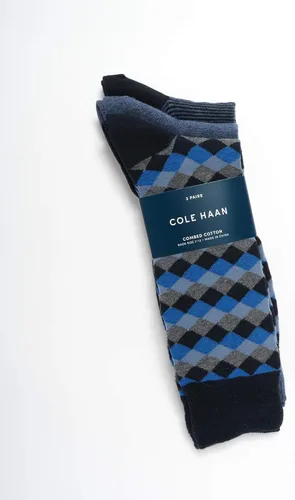 Vista 2 de Cole Haan Men's Dress Socks - Patterned Crew Socks (3 Pack)
