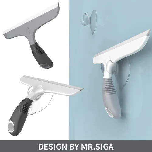 Vista 3 de MR.SIGA Escobilla de silicona multiusos para ventana, vidrio, puerta de ducha, parabrisas de automóvil, limpiador de ventanas resistente, incluye