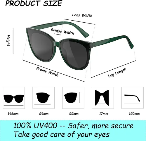 Vista 4 de Lentes de sol redondos de moda para mujeres y hombres, tonos retro de gran tamaño, bloqueo UV
