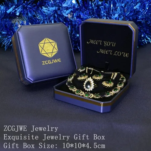 Vista 5 de ZCGJWE Fashion Jewelry Sets for Women GirlPlatinum PlatedGold PlatedRose Gold PlatedGun Black Plated Earrings Pendants Adjustable Rings Bracelets