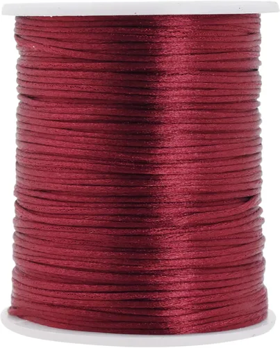 Vista 19 de Mandala Crafts Cordón de satén de cola de rattail de 0.02 in para nudos chinos de macramé