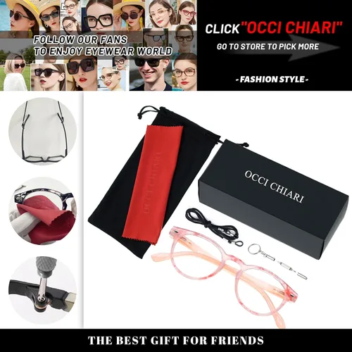 Vista 6 de Gafas de lectura Occhi Chiari para ordenador, filtro que bloquea la luz azul, gafas de vista cansada, lentes anti brillo con protección UV