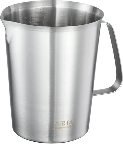 Vista 13 de CURTA Taza medidora de acero inoxidable 18/8 con mango y labio de vertido, 16 oz (2 tazas, 16.9 fl oz)