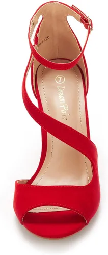 Vista 5 de Dream Pairs Nile Sandalias modernas de tacón tipo stiletto, con puntera abierta, para mujer