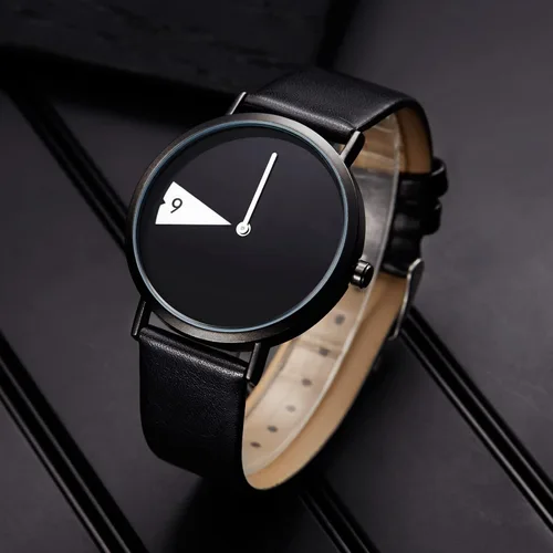 Vista 4 de SHENGKE Women Minimalist Watch Ultra Thin Leather Strap Fashion Creative Waterproof Watch