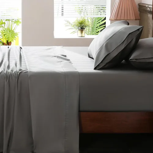 Vista 16 de Sábanas de algodón egipcio tamaño matrimonial de 1000 hilos, tejido satinado, suave, transpirable, bolsillo profundo de 16 pulgadas, 4 piezas