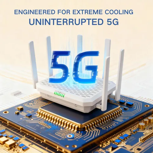 Vista 4 de InHand FWA02 5G Router Wi-Fi 6 (DL 4.76Gbps) Solución de red segura y administrada en la nube dual de 2.5G para el hogar, RV y negocios