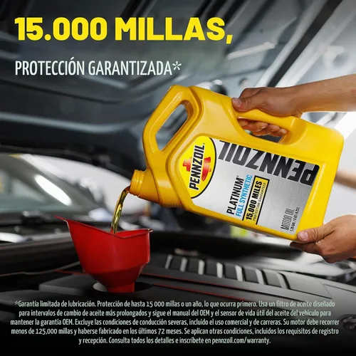 Vista 3 de Aceite de motor completamente sintético Platinum Full Synthetic 5W-30 de Pennzoil (1 unidad, 5 cuartos de galón)