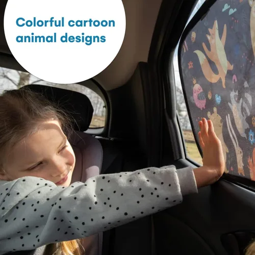 Vista 7 de Parasol para ventanas de coche para bebé - Cubierta bloqueadora de sol y visera para ventanas laterales de coche - Protector de escudo - Parasoles