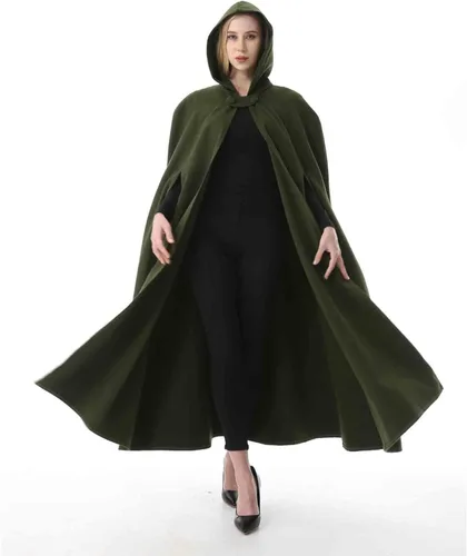 Vista 4 de MLAFE Capa gótica de invierno para mujer con capucha, gabardina extendida en estilo Harajuku