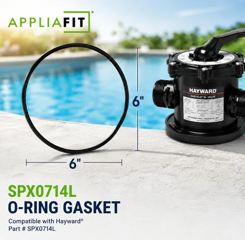 Vista 2 de AppliaFit Cubierta junta tórica compatible con Hayward SPX0714L para válvula SP0714T Vari-Flo XL (paquete de 1)