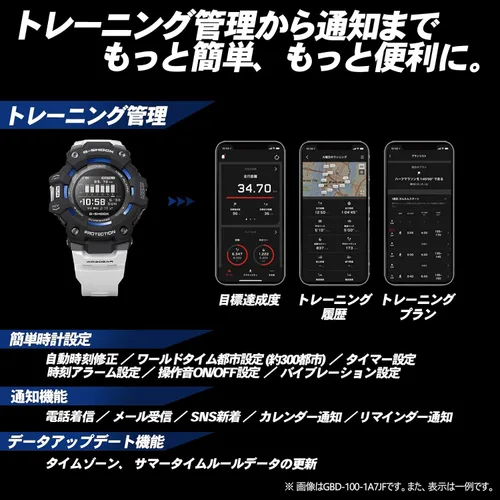 Vista 4 de CASIO G-Shock G-Squad GBD-100-2JF - Reloj para hombre (productos originales nacionales japoneses), Azul Marino