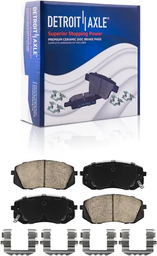 Vista 75 de Detroit Axle - Pastillas de Freno Delantero para Nissan Altima Maxima Sentra 350Z Cube Juke Versa INFINITI G35 I30 I35 Suzuki SX4 Crossover