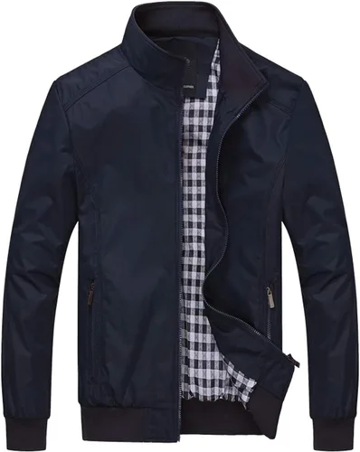 Vista 11 de Lentta - Chaqueta Bomber de Ajuste Delgado y Ligera de Softshell para Hombre, Chaquetas de Otoño para Hombre