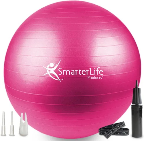 Vista 8 de SmarterLife - Pelota de yoga y ejercicio para fitness, equilibrio, estabilidad o embarazo, pelota para entrenamiento de tronco y terapia física