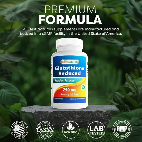 Vista 5 de Best Naturals L-Glutatión 250 mg 60 Cápsulas