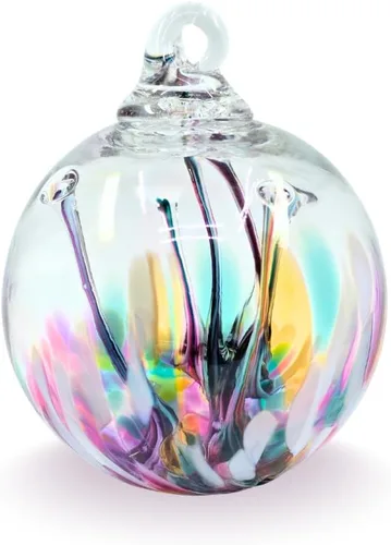 Vista 9 de Luke Adams Glass Mini árbol de la vida de cristal de 3 pulgadas Adorno hecho a mano Bola colgante para observar jardín Decoración del hogar