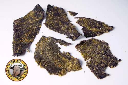 Vista 3 de Vigil's Green Chile Beef Jerky 8oz.