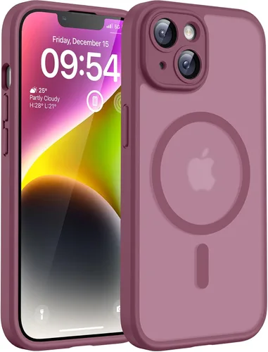 Vista 233 de TOCOL Funda para iPhone 11, compatible con Magsafe, protección completa de cámara, imanes integrados, protección contra caídas, funda translúcida