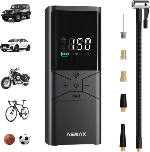 Vista 10 de ASMAX Compresor de aire portátil del inflador de neumáticos T10