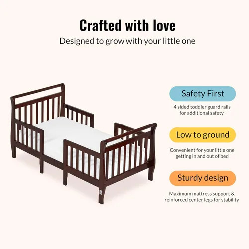 Vista 6 de Cama Infantil Dream On Me modelo Emma, convertible 3 en 1 , Espresso