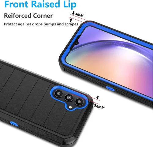 Vista 7 de Njjex Funda resistente para Samsung Galaxy A54 5G, para Galaxy A54 5G con funda de clip para cinturón, protector de pantalla integrado resistente a