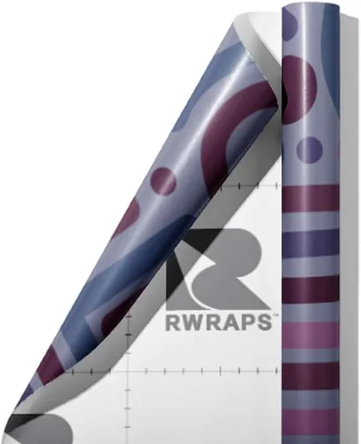 Vista 5 de Rwraps - Rollo de película de vinilo brillante con diseño abstracto de Austere Principe, 59 x 1 pie, color morado