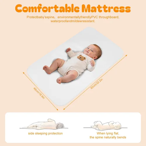 Vista 2 de By Brand 3 in 1 Baby Bassinet, Rocking Bedside Crib for Newborn, Portable Sleeper with Breathable Mesh, 6 Adjustable Heights, Wheels and Storage