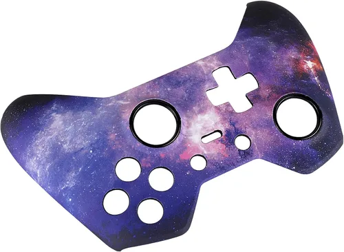 Vista 8 de eXtremeRate Nebula Galaxy Patterned Faceplate Cover, Soft Touch Front Housing Shell Case, Comfortable Soft Grip Replacement Kit for Xbox One Elite