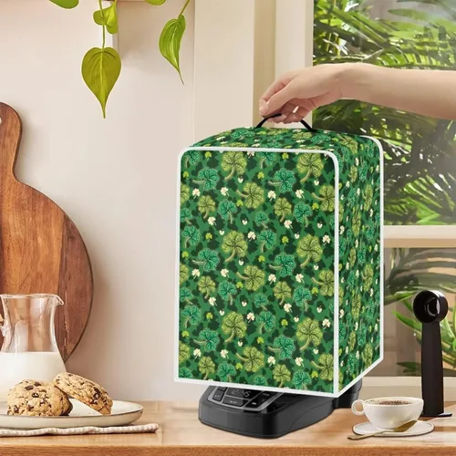 Vista 38 de Funda para cafetera, poliéster, azul, se adapta a la mayoría de máquinas de café estándar, protector resistente al polvo, huellas dactilares Playa