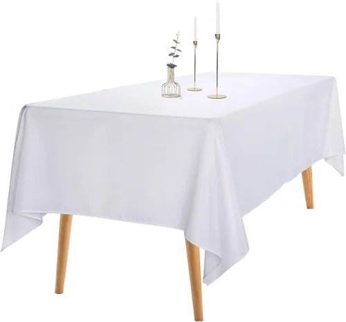 Vista 31 de Ascoza Paquete de 2 manteles cuadrados negros de tela de poliéster de 52 x 52 pulgadas para bodas, banquetes, restaurantes y fiestas