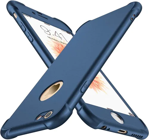 Vista 22 de ORETECH - Funda diseñada para iPhone 5/5S / SE (2016), con [2 protectores de pantalla de vidrio templado] cuerpo completo de 360° para iPhone SE