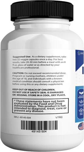 Vista 3 de Suplemento SOS Max para próstata, 60 cápsulas, complejo herbario natural con palma enana, vitamina E, B6, suministro para 30 días