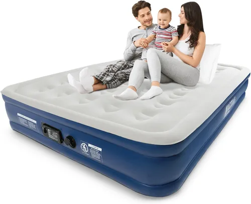 Vista 11 de Active Era Colchón de aire Queen prémium de 20 pulgadas con bomba integrada, almohada elevada, resistente a pinchazos, parte superior suave