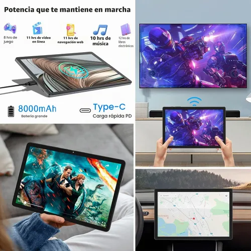 Vista 7 de Tableta, tableta Android 15 de 11 pulgadas con 12 GB de RAM 128 GB ROM, 1 TB expandible, cámaras de 5MP+13MP, pantalla HD de 1280 × 800, octa-core