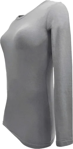 Vista 53 de Natural Uniforms Camiseta Under Scrub para mujer, cuello redondo, manga larga, paquete de 3, paquete múltiple de 3