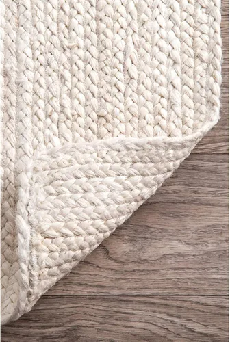Vista 6 de Alfombras de granja tejidas a mano para sala de estar, alfombra rectangular trenzada a mano natural para dormitorio, cocina, sala de estar