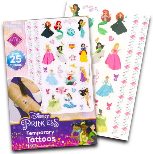 Vista 3 de Disney Princess Más de 50 Tatuajes Temporales