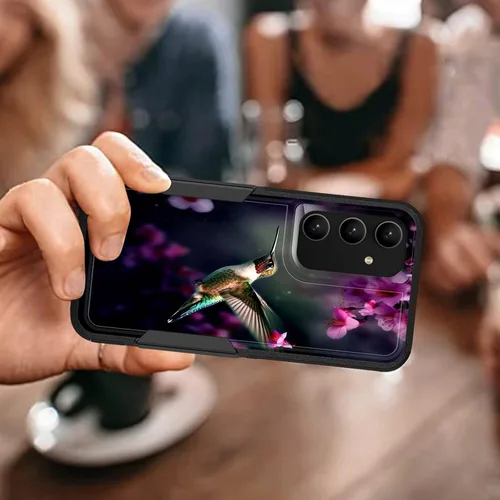 Vista 76 de Funda para Galaxy A14 5G, resistente de doble capa híbrida de policarbonato duro, goma suave, a prueba de golpes, funda protectora resistente