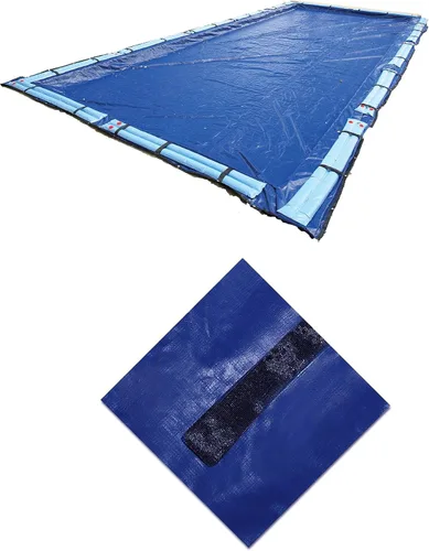 Vista 8 de Blue Wave BWC954 Oro 15 años 14 x 28 pies Cubierta rectangular de piscina para invierno, Azul Real
