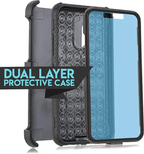 Vista 3 de Funda para LG K40 / Solo LTE / K12 Plus/LG X4 2019/LMX420/L423, con [protector de pantalla] incorporado [protector de pantalla] funda resistente