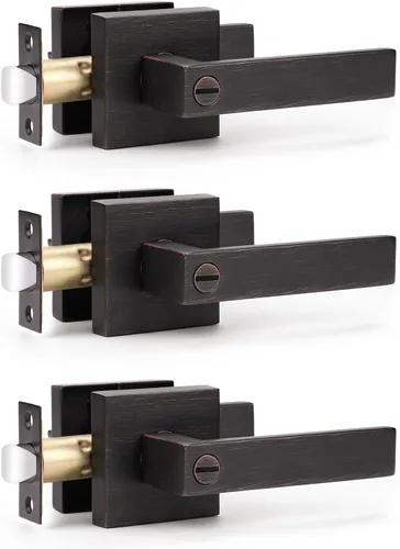 Vista 77 de KNOBWELL - Juego de cerradura con 1 picaporte resistente para puertas de una cara, ideal para puertas interiores reversibles, 0.93 libras