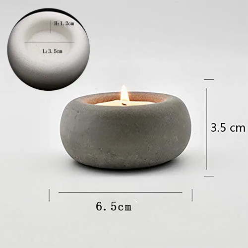 Vista 2 de Nicole - Molde de silicona para velas de hormigón, soporte para velas de cemento, herramienta de decoración para manualidades en el hogar
