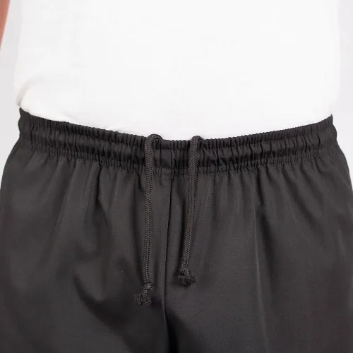 Vista 4 de KNG Black Baggy Cargo Chef Pants for Men and Women Drawstring Waist