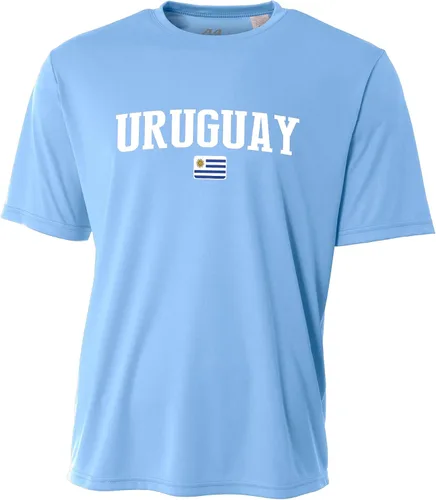 Vista 3 de Uruguay Camiseta de Fútbol Bandera Logo Masculino Selección Nacional Fútbol Copa Mundial Olimpiadas